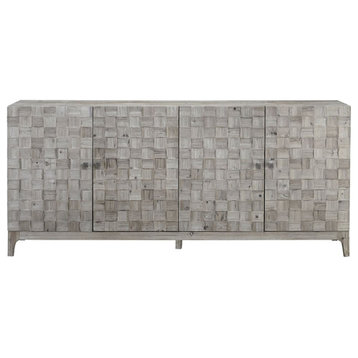 79" Rowell Checkered Media Console