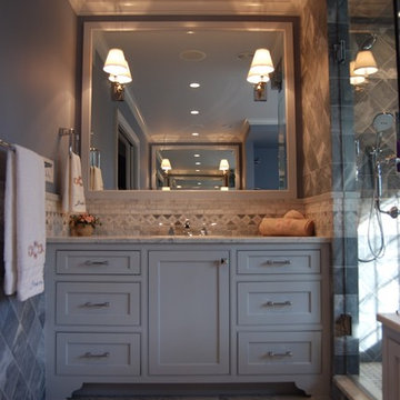Bardiglio Gray Marble Bathroom - Pic 4
