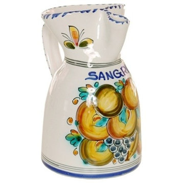 HANDMADE IN SPAIN "Fruta Style Sangria Pitcher, 8.5" Tall
