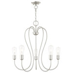 Livex Lighting - Livex Lighting 41365-91 Lucerne - Five Light Chandelier - Canopy Included: Yes  Canopy DiLucerne Five Light C Brushed NickelUL: Suitable for damp locations Energy Star Qualified: n/a ADA Certified: n/a  *Number of Lights: Lamp: 5-*Wattage:60w Medium Base bulb(s) *Bulb Included:No *Bulb Type:Medium Base *Finish Type:Brushed Nickel