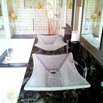 Crystal Pebbles Slumped Glass Sink