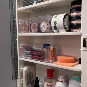 Medicine cabinet revamped for make-up storage