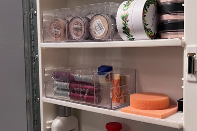 Medicine cabinet revamped for make-up storage