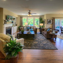 dark floor with furniture