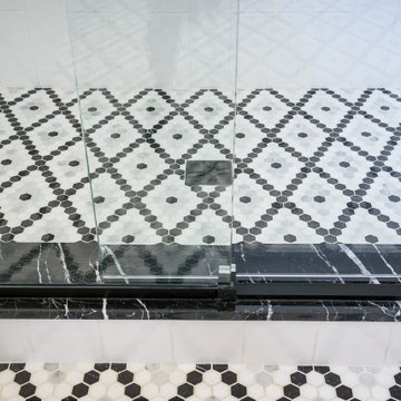 This Old House - Farmhouse Black & White Bathroom