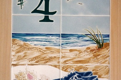 Hand Painted Tile Addresses