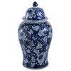 Aline Vase, Blue/White, 9.5"