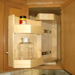 Glide-Around Corner Cabinet Solutions - Kitchen Drawer Organizers
