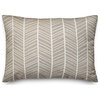 Gray Chevron Lines 14x20 Indoor/Outdoor Pillow
