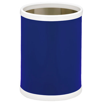 Kraftware Round Wastebasket, Dark Blue