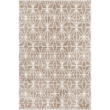 Contemporary Heights 4'x6' Rectangle Neutral Area Rug