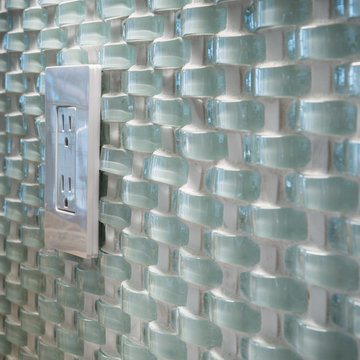 Wavy Glass Mosaic Backsplash
