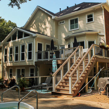 Marietta, GA Deck Resurface and Deck Extension with Trex Enhance Natural Series