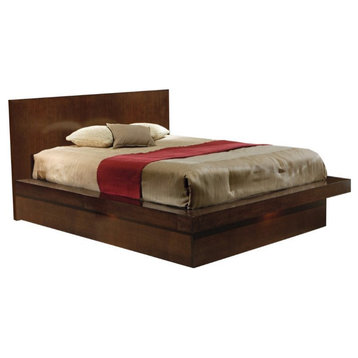 Coaster Jessica Wood California King Bed with Rail Seating in Cappuccino