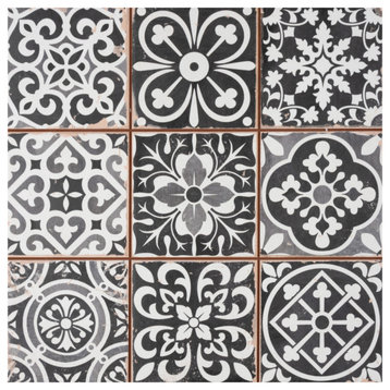 Faenza Nero Ceramic Floor and Wall Tile