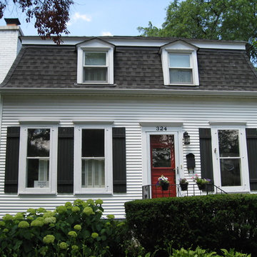 Roofing, Siding and Gutter installation for beautiful colonial style home
