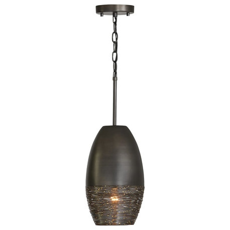 Capital Lighting Sana 1-Light Pendant 335111GI, Grey Iron