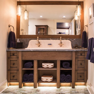 75 Beautiful Shabby Chic Style Bathroom With Dark Wood Cabinets Pictures Ideas August 2020 Houzz