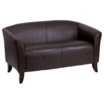 Flash Furniture Hercules Imperial Series Leather Love Seat, Brown