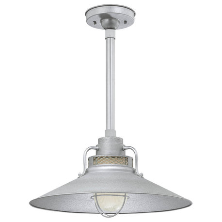 Millennium RRRS18-GA One Light Pendant, Galvanized Finish