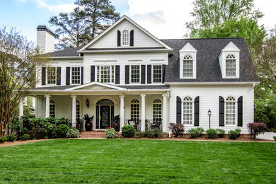 Inspiration for a transitional exterior home remodel in Atlanta