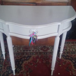 FOR SALE-&pound;45.00 Handpainted demi lune console table... - Furniture