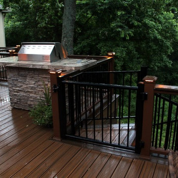 Waterfall deck and Rustic Screened Porch