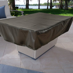 Rectangular Vinyl Fire Pit Cover in Black - Fire Pit Accessories