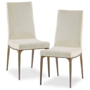 Madison Park Captiva Dining Chairs with Bronze Metal Legs, Set of 2