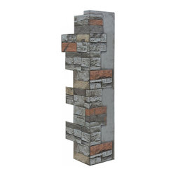 136-36-STACKED STONE VENEER CORNER 36"H X 11"W X 1 1/4"D - Wall Panels