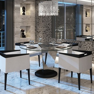 2803 MH Round Glass Dining Table
