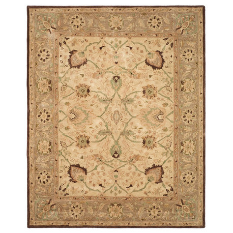 Safavieh Anatolia Collection AN512 Rug, Ivory/Brown, 9'x12'