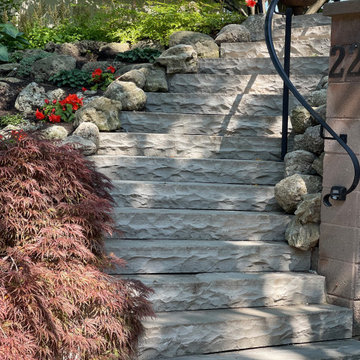 Front Porch and Steps Featuring STONEarch Dove Sandstone