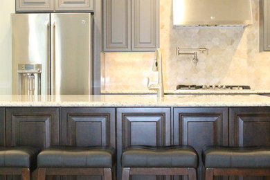 Example of an arts and crafts kitchen design in New York
