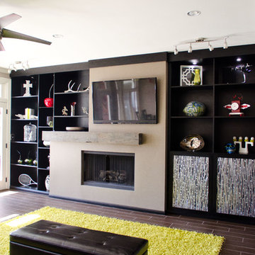 Built-Ins with Reclaimed Wood