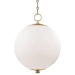 Hudson Valley Lighting - Hudson Valley Lighting MDS701-AGB Sphere No.1, 1 Light Pendant, Antique Brass - Manufacturer Warranty.1 YeaSphere No.1 1 Light  Aged Brass *UL Approved: YES Energy Star Qualified: n/a ADA Certified: n/a  *Number of Lights: 1-*Wattage:100w E26 Medium Base bulb(s) *Bulb Included:No *Bulb Type:E26 Medium Base *Finish Type:Aged Brass