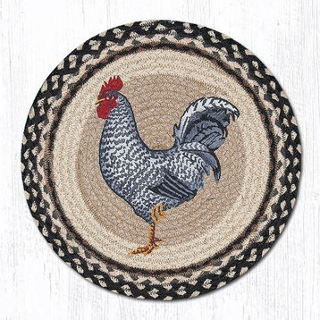 Pm-Rooster Printed Round Placemat 15"x15"