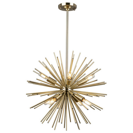 Artcraft Sunburst Eight Light Chandelier AC11443