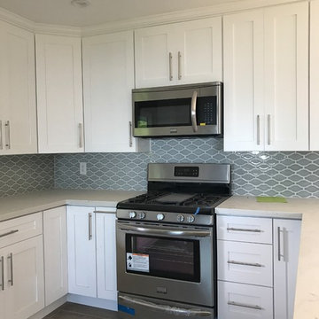 Bathroom Remodel with Blue Accent Tile