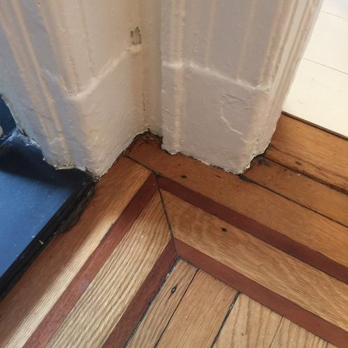 Protecting Finished Wood Floors While Stripping Trim Moldings