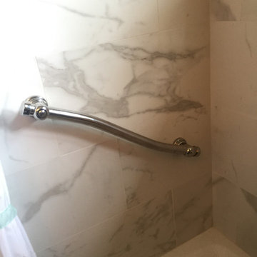 Bold Contemporary Showers, Bathrooms, and Powder Rooms