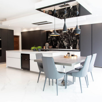 Leicht by Vogue Kitchens - Contemporary Monochrome Open Plan Smart Kitchen