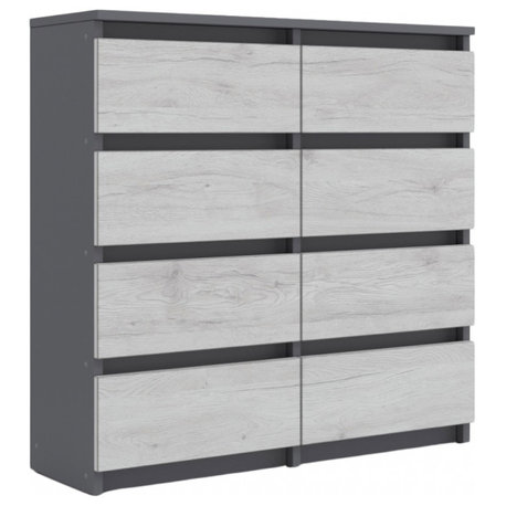 AJAX Dresser, Grey/White Wood