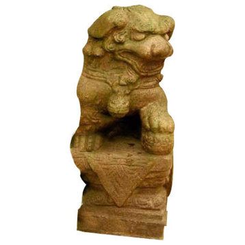 Dynasty Lion Left 18" Garden Animal Statue