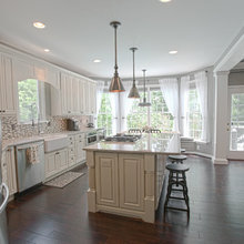 Mosaic Backsplash with white countertop