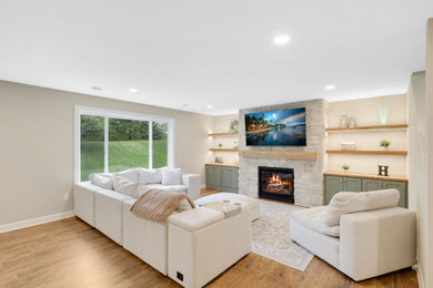 Inspiration for a transitional living room remodel in Minneapolis