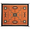 Navajo Design Hand Woven Flat Weave 8'x10' 100% Wool Reversible Area Rug