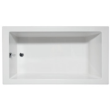 Malibu Venice Rectangle Combination Whirlpool and Air Bathtub 58x30x22 Biscuit