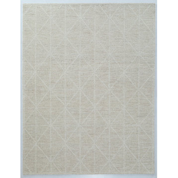 NuStory Crossover Hand Tufted Stripe Area Rug in Beige, 7'6" X 9'6"