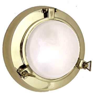 Nautical Porthole Sconce (Solid Brass / Interior Use), Unlacquered Brass